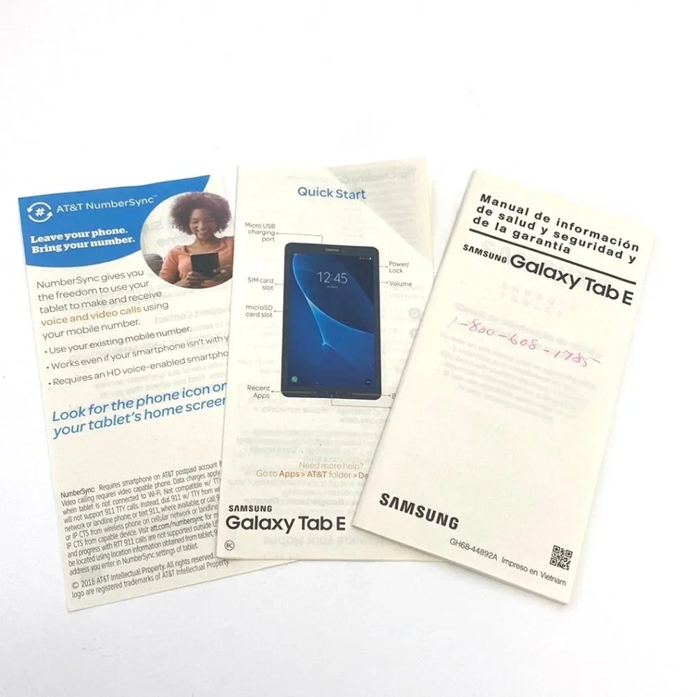 Samsung Galaxy Tab E LTE Wi-Fi 16GB Tablet in Black (UNLOCKED)